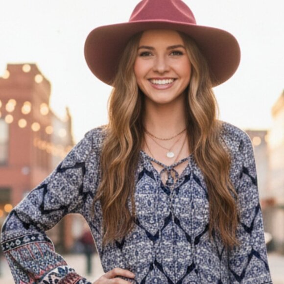 Alga Tops - Alga Tie Front Tunic Blouse